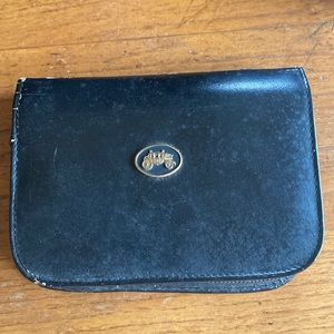 Vintage Kingsbridge Austria ground leather zippered card case & 2 decks of cards